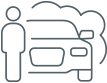 THERMORÉGULATION DE L'AIR
Pour simuler les influences les plus diverses de la température ambiante, des capteurs de pression destinés à la surveillance de la pression de gonflage des pneus sont par exemple soumis, dans des chambres climatiques, à des températures fluctuant rapidement. Aucun problème pour les appareils et systèmes de thermorégulation LAUDA combinés à un échangeur de chaleur air/liquide et une chambre. - Icon